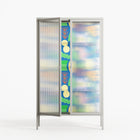 Shapes Blue - Cabinet - Lydia Greaves - Chalk - Reeded glass