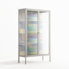 Shapes Blue - Cabinet - Lydia Greaves - Chalk - Reeded glass