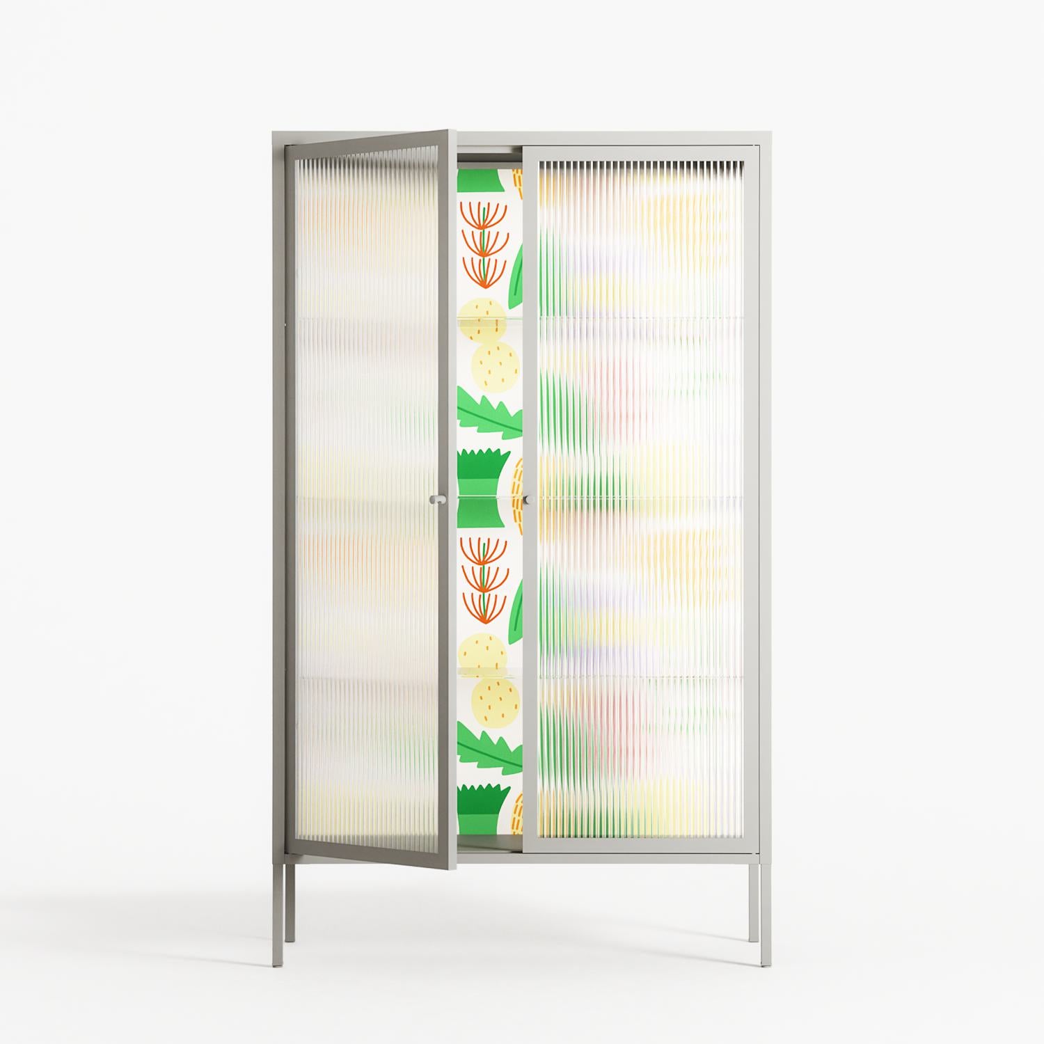 Shapes Cream - Cabinet - Lydia Greaves - Chalk - Reeded glass