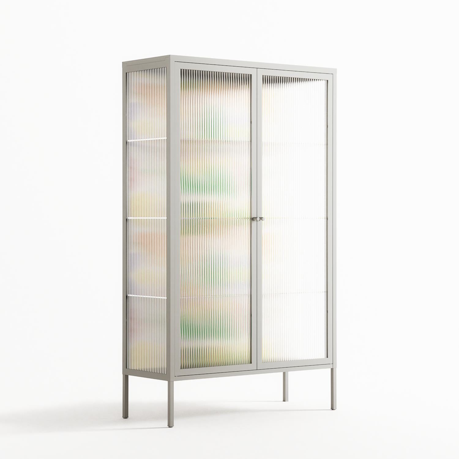 Shapes Cream - Cabinet - Lydia Greaves - Chalk - Reeded glass