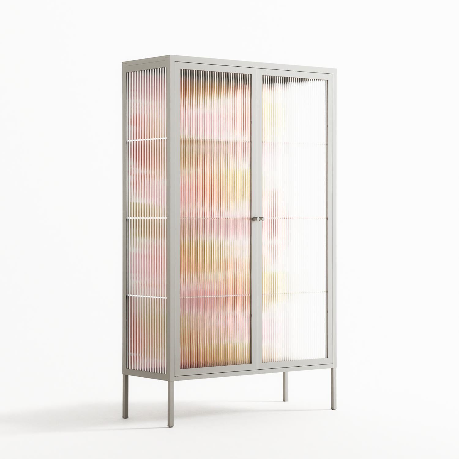 Cats - Cabinet - Lydia Greaves - Chalk - Reeded glass