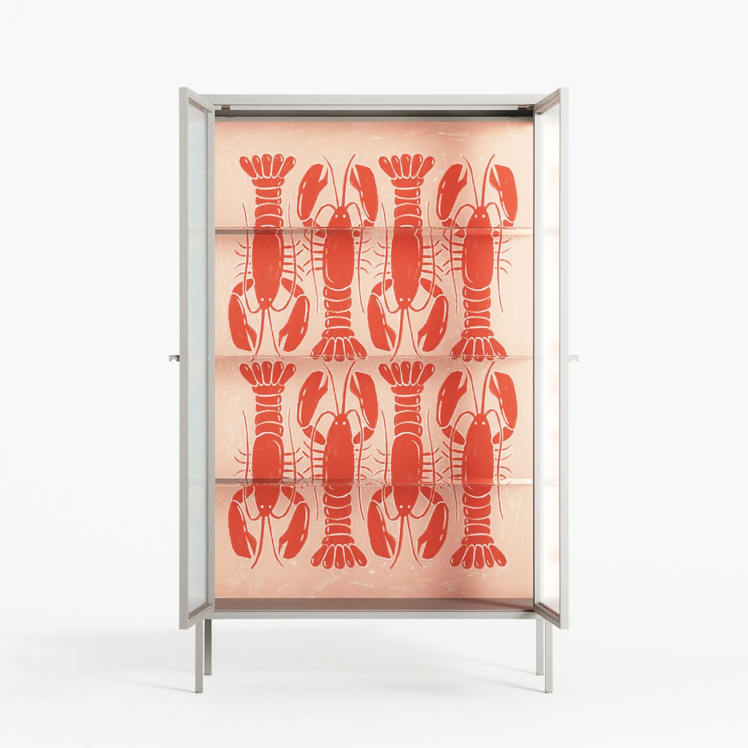 Lobsters - Cabinet - Lydia Greaves - Chalk - Reeded glass