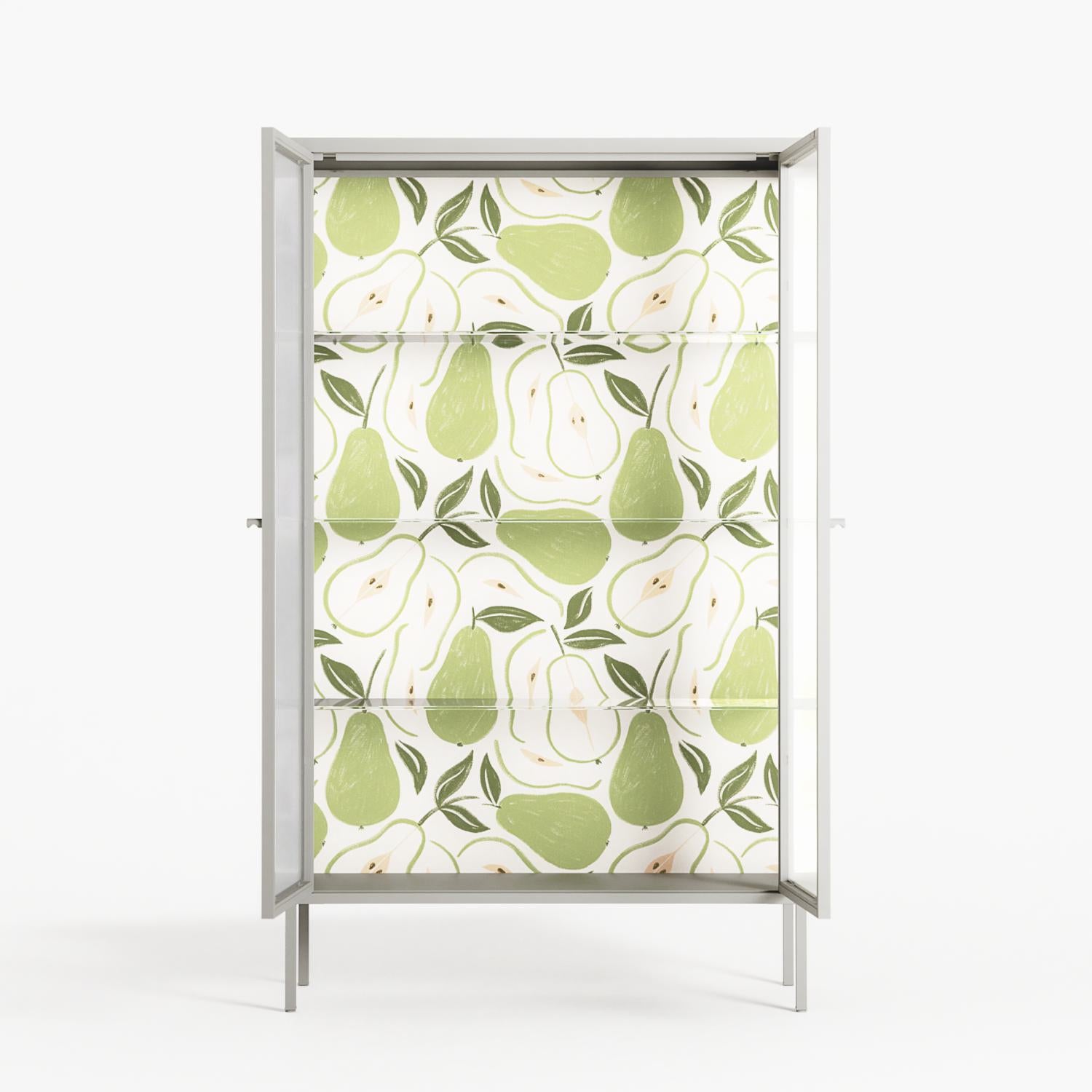 Pears - Cabinet - Lydia Greaves - Chalk - Reeded glass