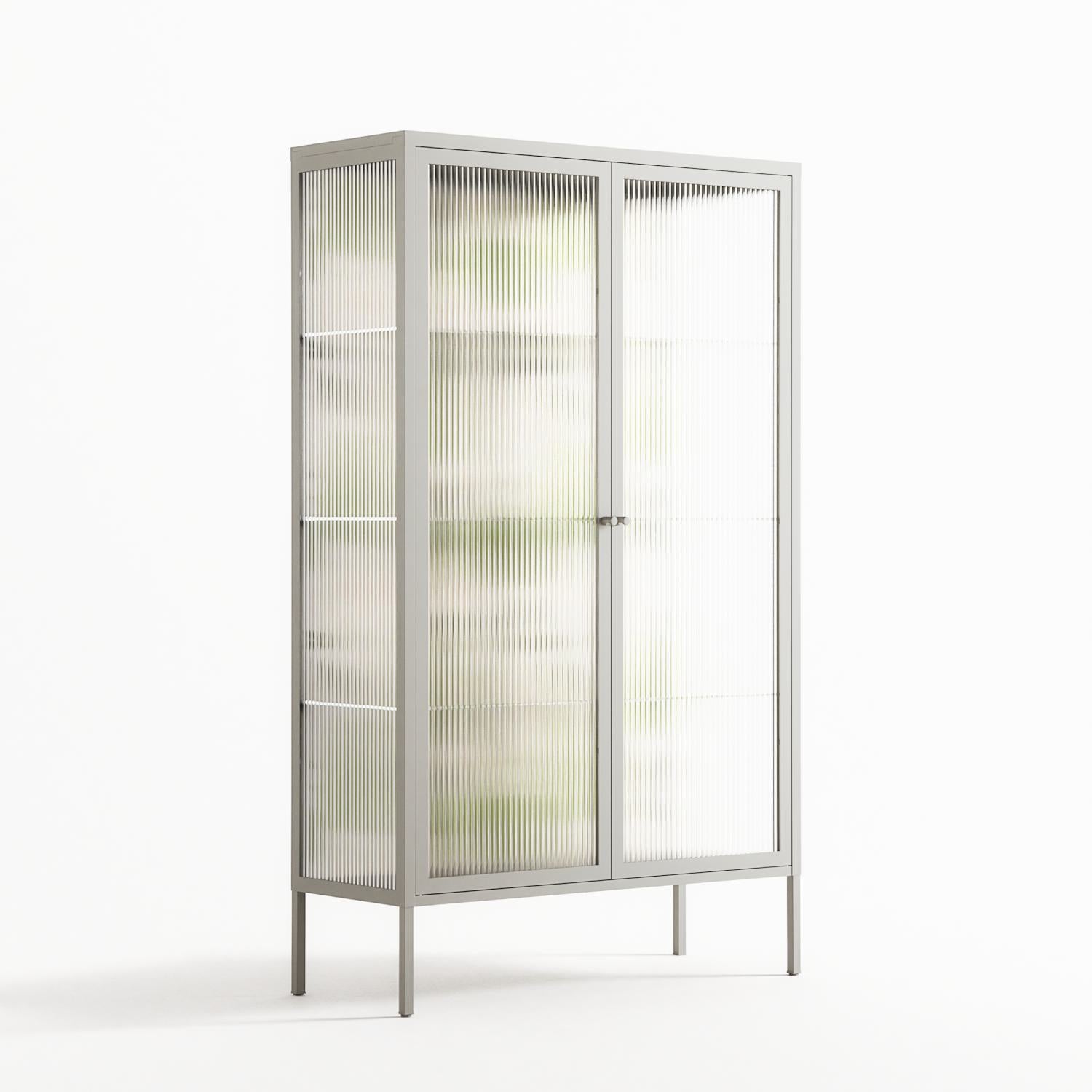 Pears - Cabinet - Lydia Greaves - Chalk - Reeded glass