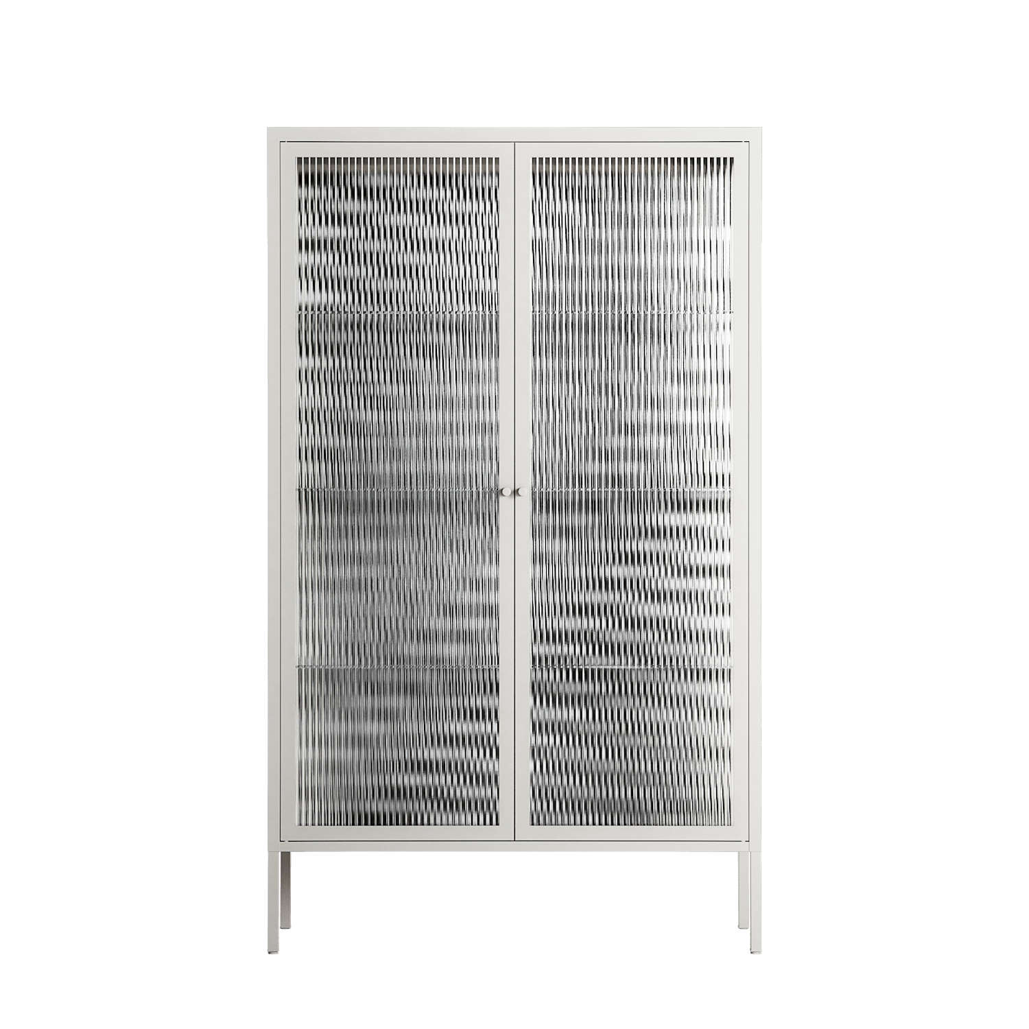 Wave In Wave - Cabinet - Guido De Boer - Chalk - Reeded glass