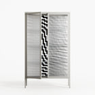 Wave In Wave - Cabinet - Guido De Boer - Chalk - Reeded glass