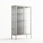Wave In Wave - Cabinet - Guido De Boer - Chalk - Reeded glass