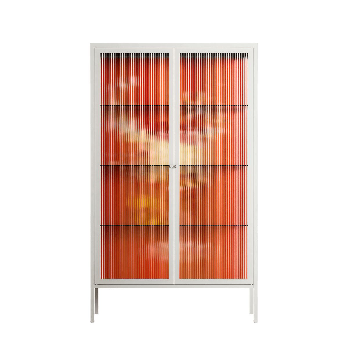 Drink And Cherries - Cabinet - Raissa Oltmanns - Chalk - Reeded glass