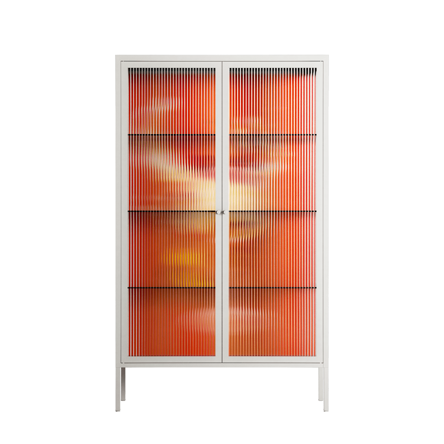 Drink And Cherries - Cabinet - Raissa Oltmanns - Chalk - Reeded glass