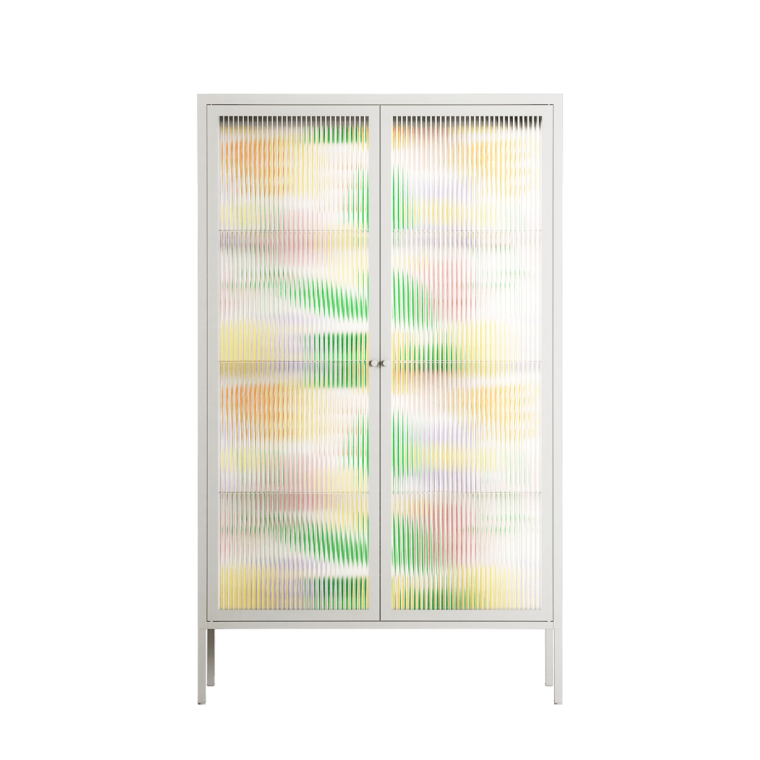 Shapes Cream - Cabinet - Lydia Greaves - Chalk - Reeded glass