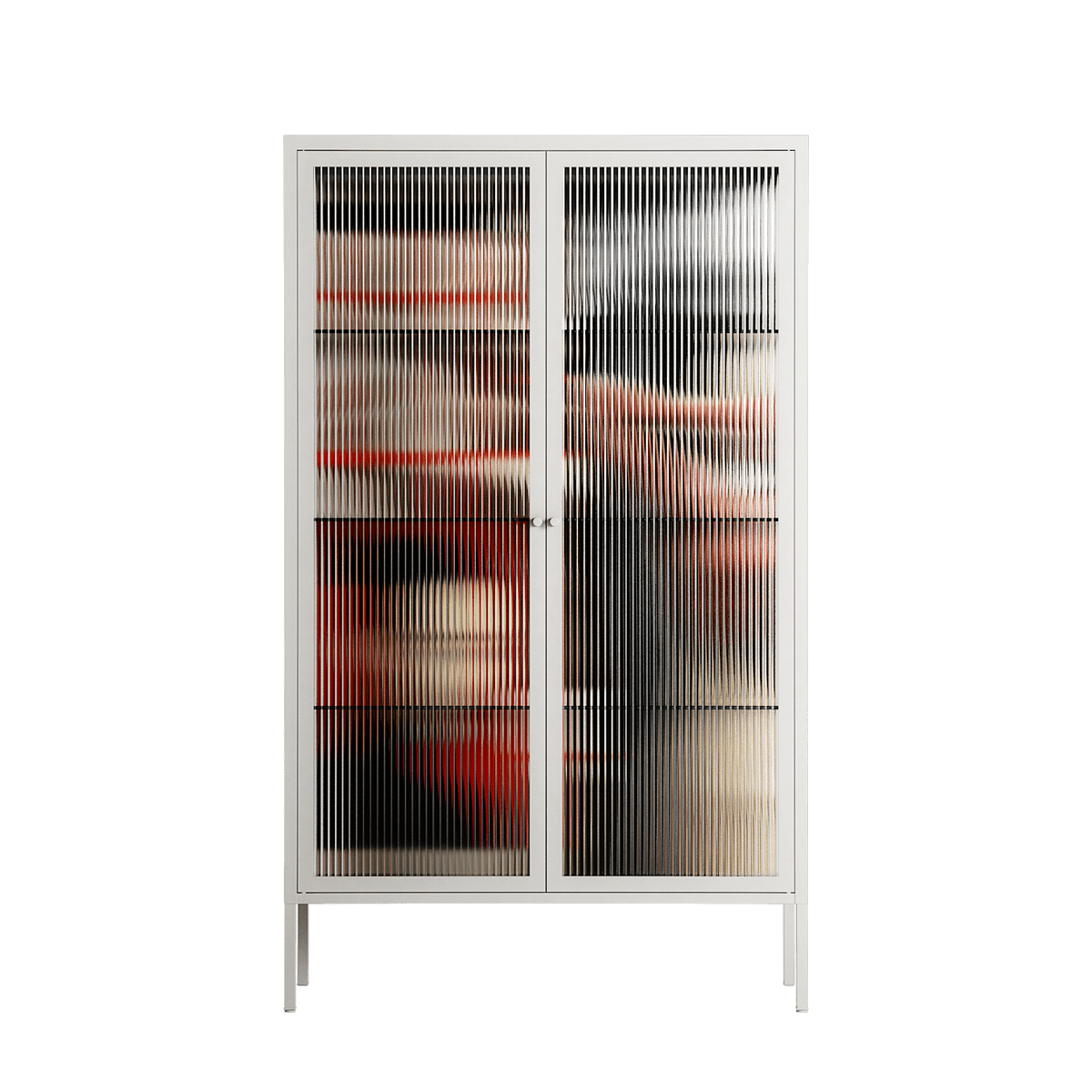 Where We Belong - Cabinet - Sophie Goudman-Peachey - Chalk - Reeded glass
