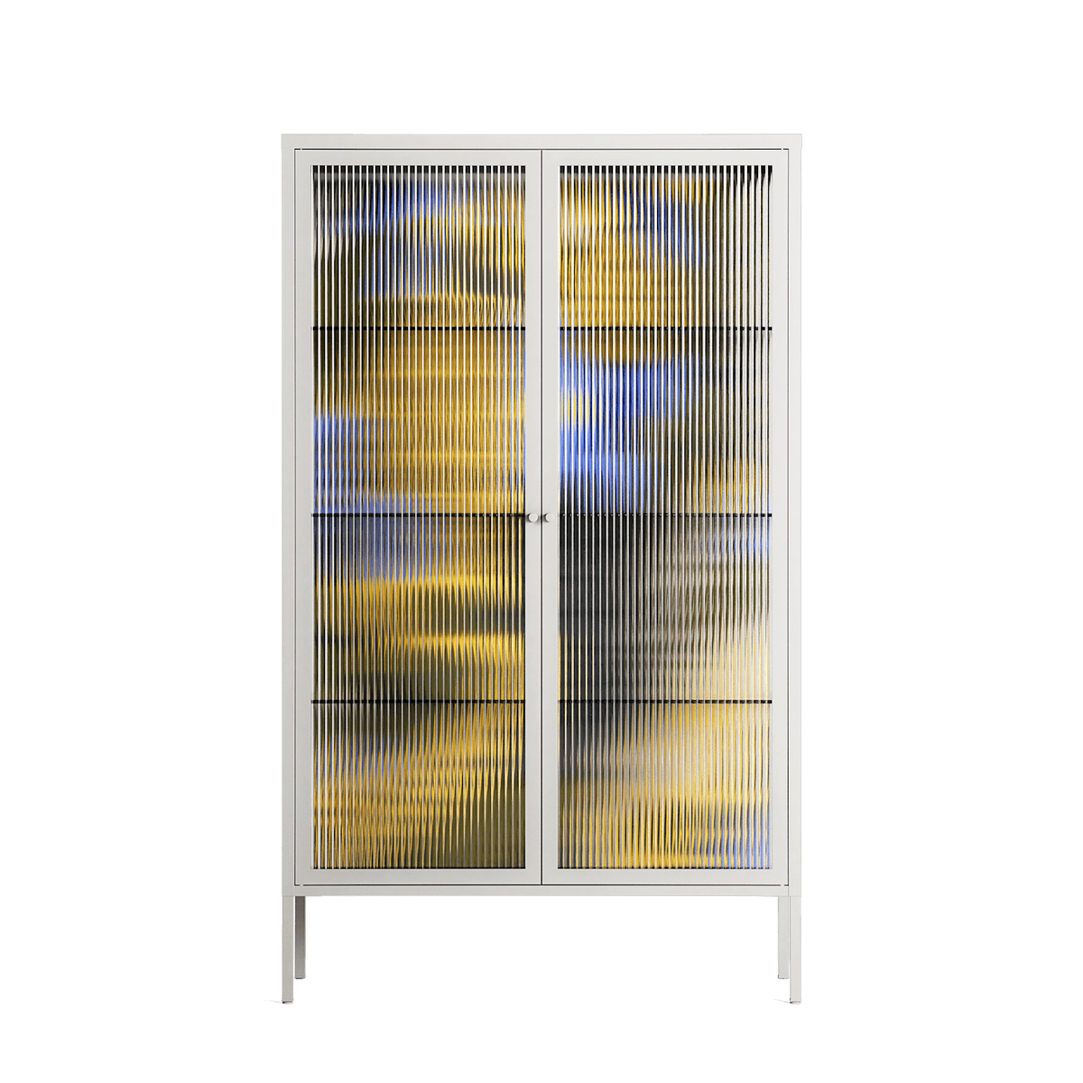 The Towering Hall Full Of Light 2 - Cabinet - Nick Liefhebber - Chalk - Reeded glass