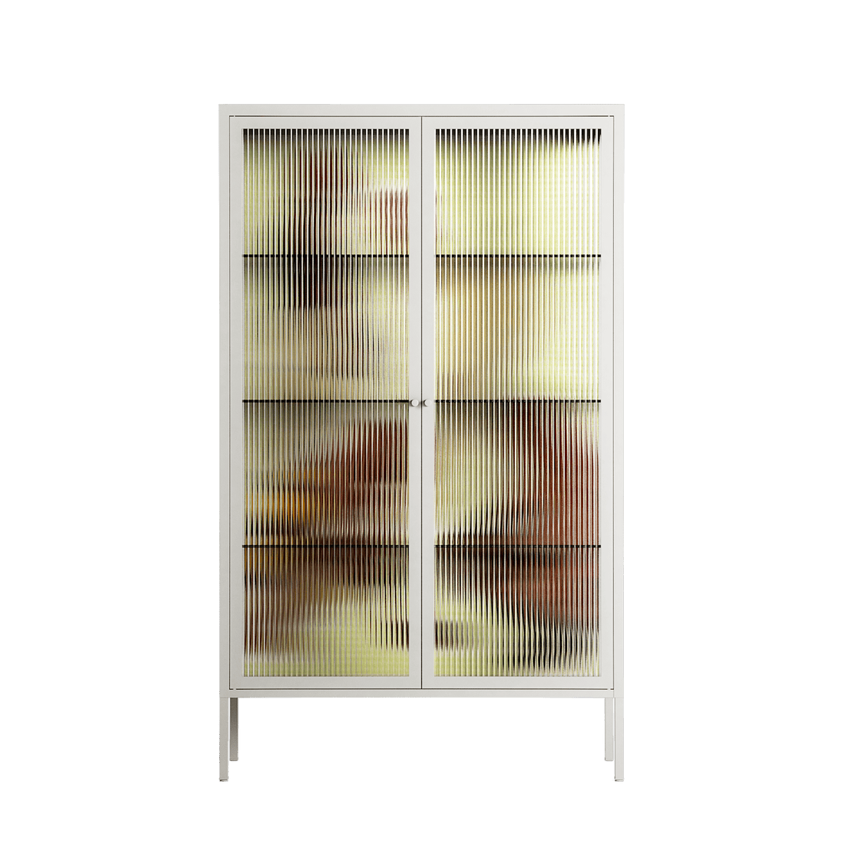 Can You Face It - Cabinet - Sophie Goudman-Peachey - Chalk - Reeded glass