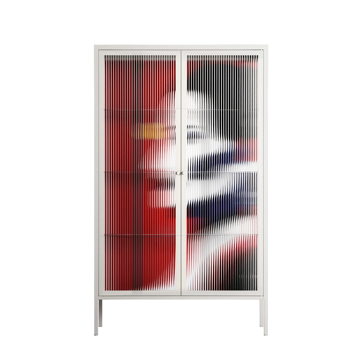 Unseen In Plain Sight - Cabinet - Mathilda Kienast - Chalk - Reeded glass