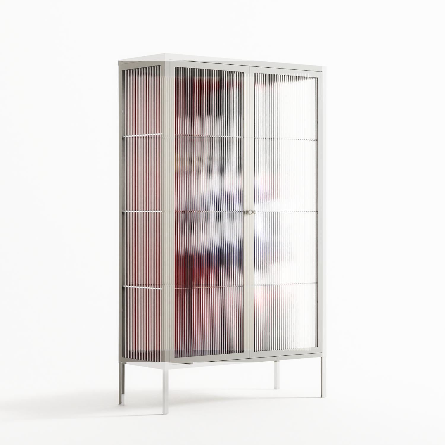 Unseen In Plain Sight - Cabinet - Mathilda Kienast - Chalk - Reeded glass