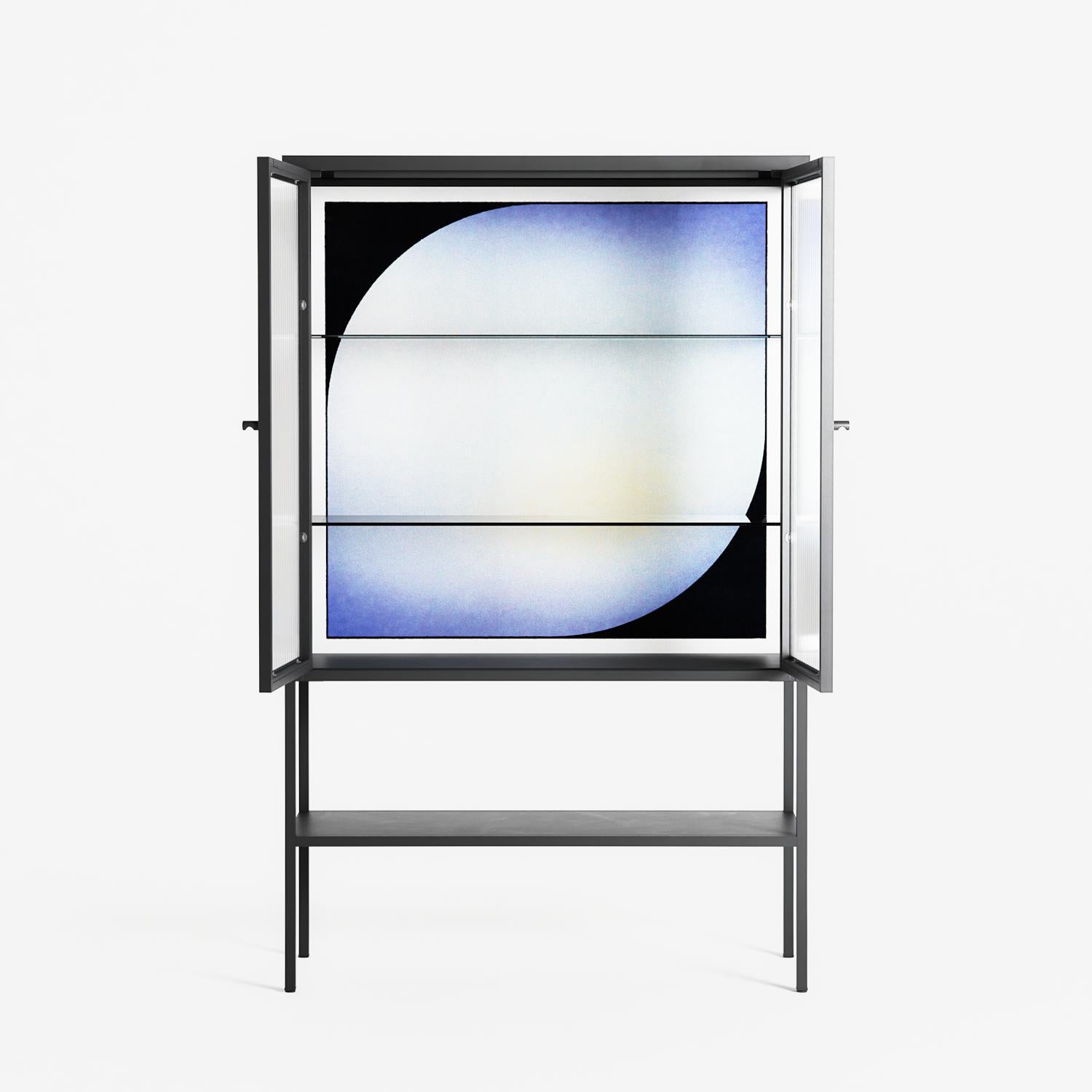 Ambient - Loft cabinet -  Alexander Khabbazi - Antracite - Reeded glass