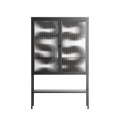 Black Waves - Loft Cabinet - Alexander Khabbazi - Antracite - Reeded glass