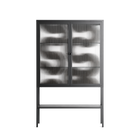 Black Waves - Loft Cabinet - Alexander Khabbazi - Antracite - Reeded glass