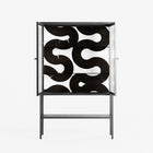 Black Waves - Loft Cabinet - Alexander Khabbazi - Antracite - Reeded glass