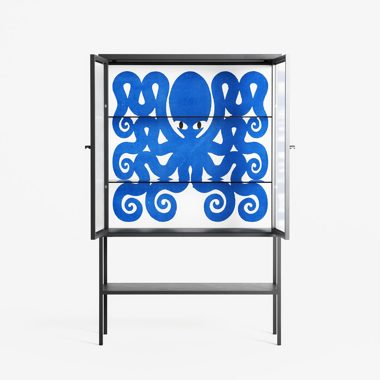 Everything is Confusing - Loft Cabinet - Alexander Khabbazi - Antracite - Reeded glass