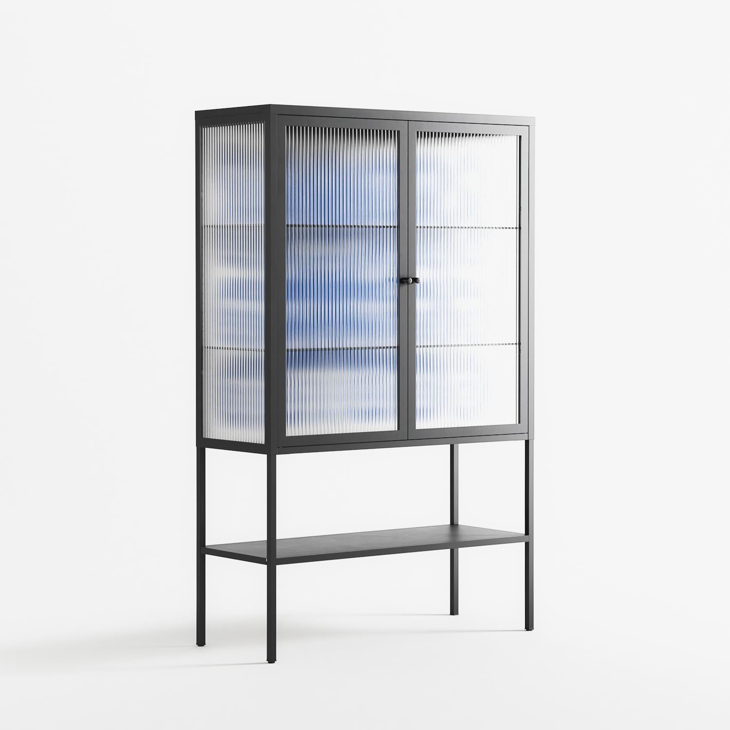 Everything is Confusing - Loft Cabinet - Alexander Khabbazi - Antracite - Reeded glass