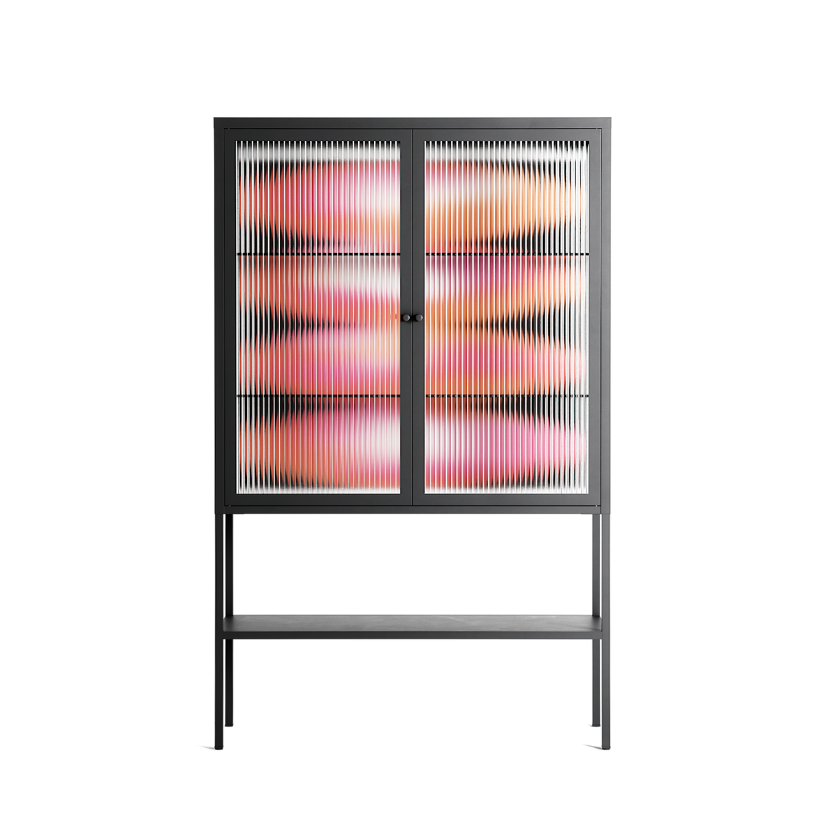 Repeating - Loft Cabinet - Alexander Khabbazi - Antracite - Reeded glass