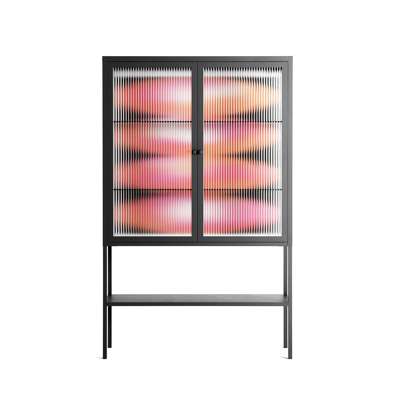 Repeating - Loft Cabinet - Alexander Khabbazi - Antracite - Reeded glass