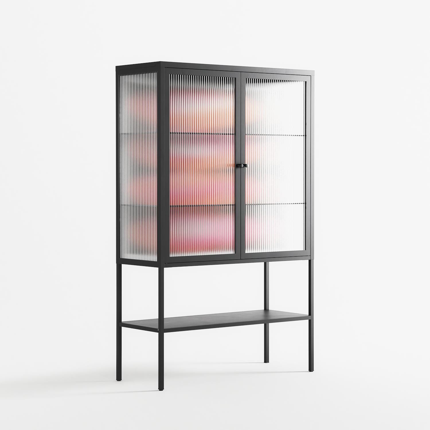 Repeating - Loft Cabinet - Alexander Khabbazi - Antracite - Reeded glass