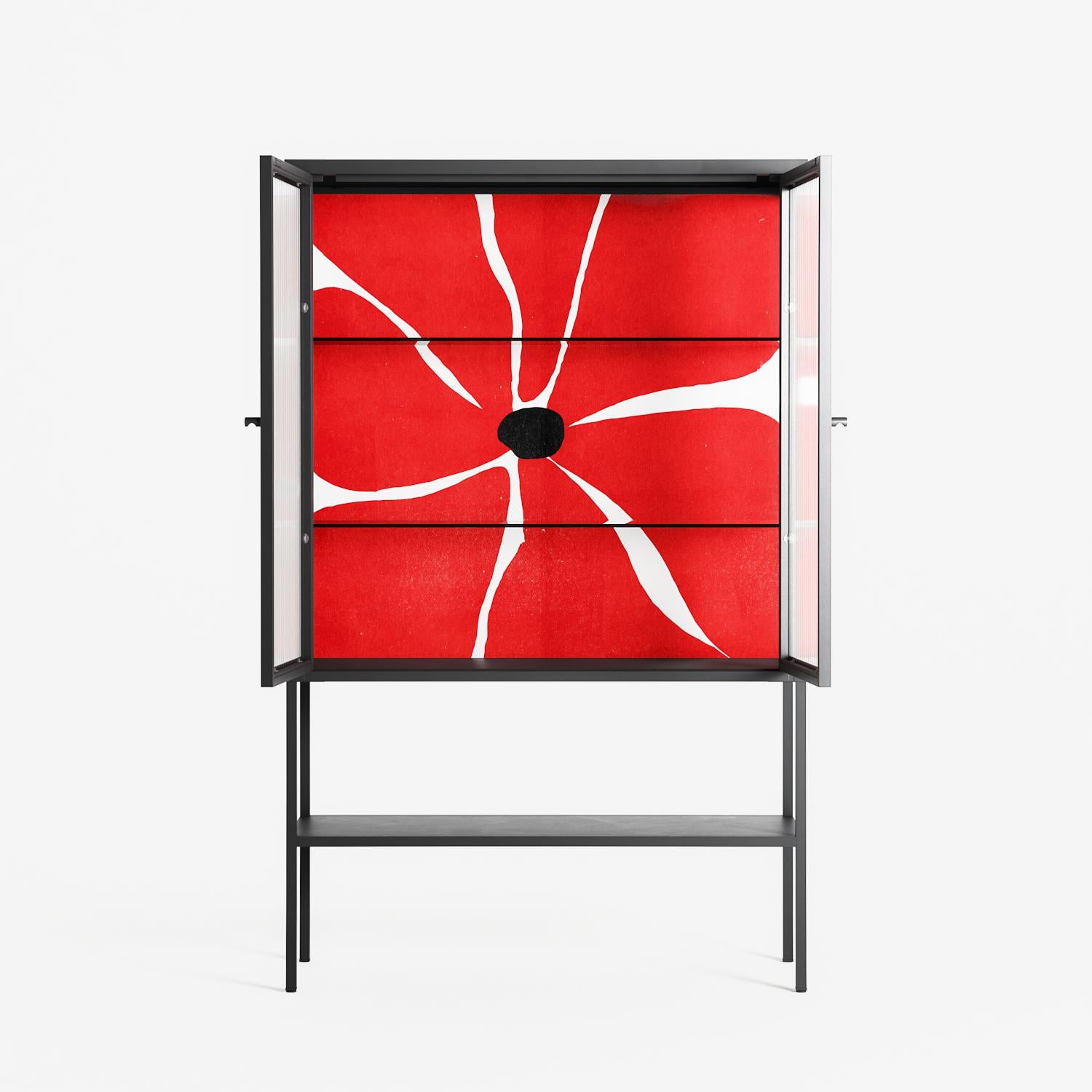 Spring to Summer - Loft Cabinet - Alexander Khabbazi - Antracite - Reeded glass