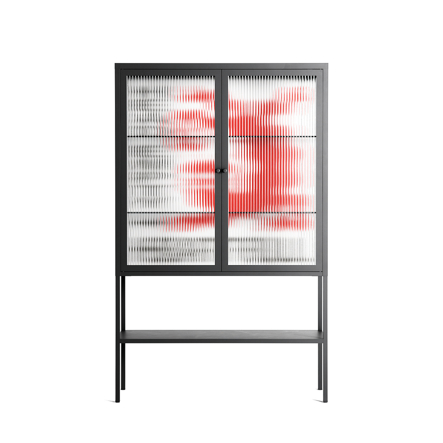 Heart Full - Loft Cabinet - Alexander Khabbazi - Antracite - Reeded glass