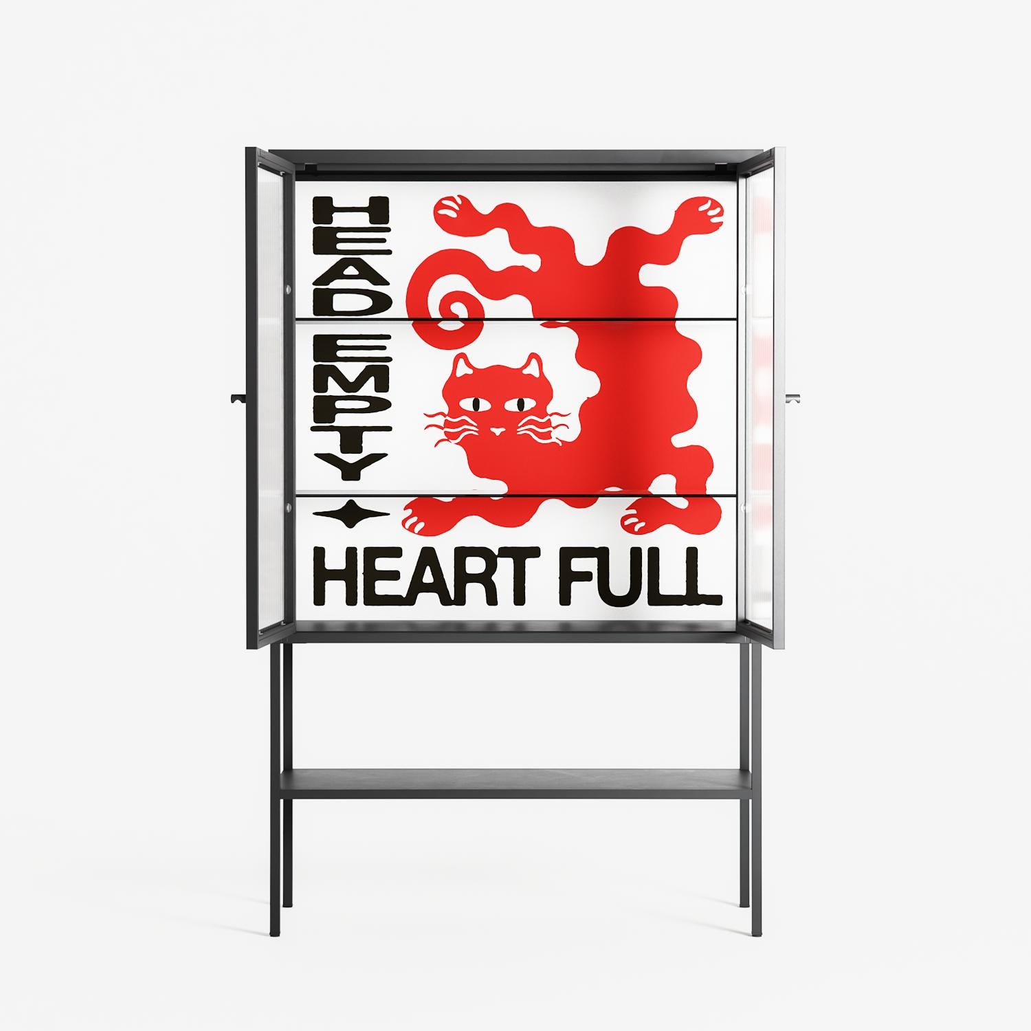 Heart Full - Loft Cabinet - Alexander Khabbazi - Antracite - Reeded glass
