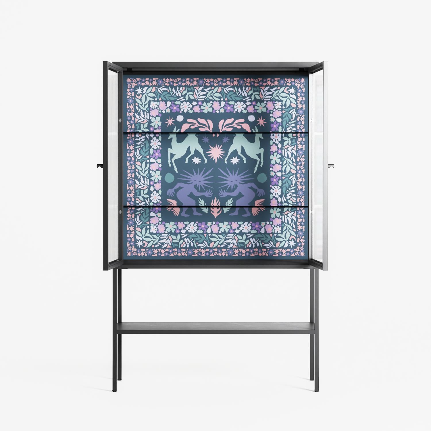 Sunbrother 2 - Loft Cabinet - Nick Liefhebber - Antracite - Reeded glass