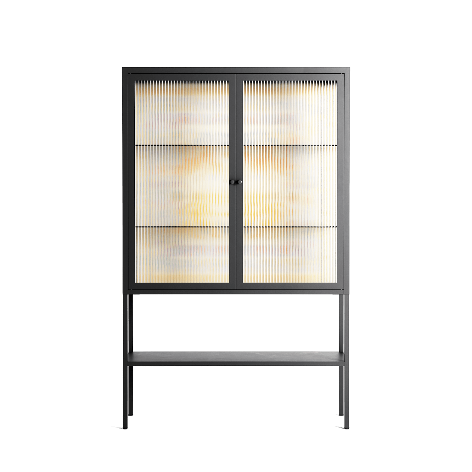 Sunbrother 3 - Loft Cabinet - Nick Liefhebber - Antracite - Reeded glass