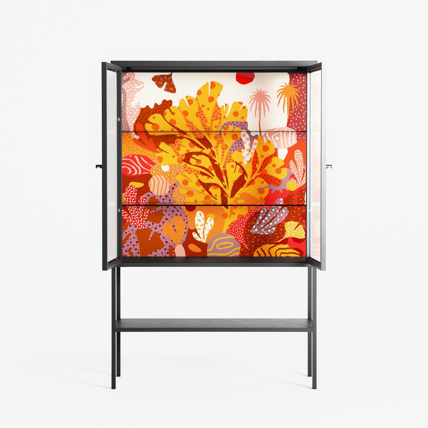 A Bridge Across Time - Loft Cabinet - Nick Liefhebber - Antracite - Reeded glass