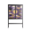 Pebbles - Loft Cabinet - Nick Liefhebber - Antracite - Reeded glass