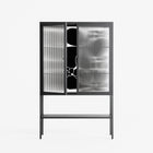 Black Flower - Loft Cabinet - Konrad Blaszczyk - Antracite - Reeded glass