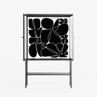 Black Flower - Loft Cabinet - Konrad Blaszczyk - Antracite - Reeded glass