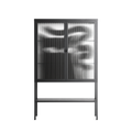 Black Cat - Loft Cabinet - Konrad Blaszczyk - Antracite - Reeded glass