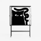 Black Cat - Loft Cabinet - Konrad Blaszczyk - Antracite - Reeded glass