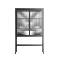 White Fern - Loft Cabinet - Konrad Blaszczyk - Antracite - Reeded glass
