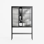 White Fern - Loft Cabinet - Konrad Blaszczyk - Antracite - Reeded glass