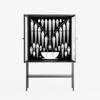White Fern - Loft Cabinet - Konrad Blaszczyk - Antracite - Reeded glass