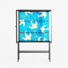Birds B - Loft Cabinet - Heather Zhou - Antracite - Reeded glass