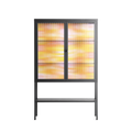 Cake - Loft Cabinet - Heather Zhou - Antracite - Reeded glass