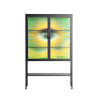 Curiosity - Loft Cabinet - Heather Zhou - Antracite - Reeded glass
