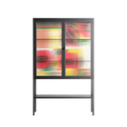 Flower C - Loft Cabinet - Heather Zhou - Antracite - Reeded glass