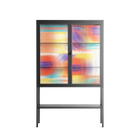 Flower A - Loft Cabinet - Heather Zhou - Antracite - Reeded glass