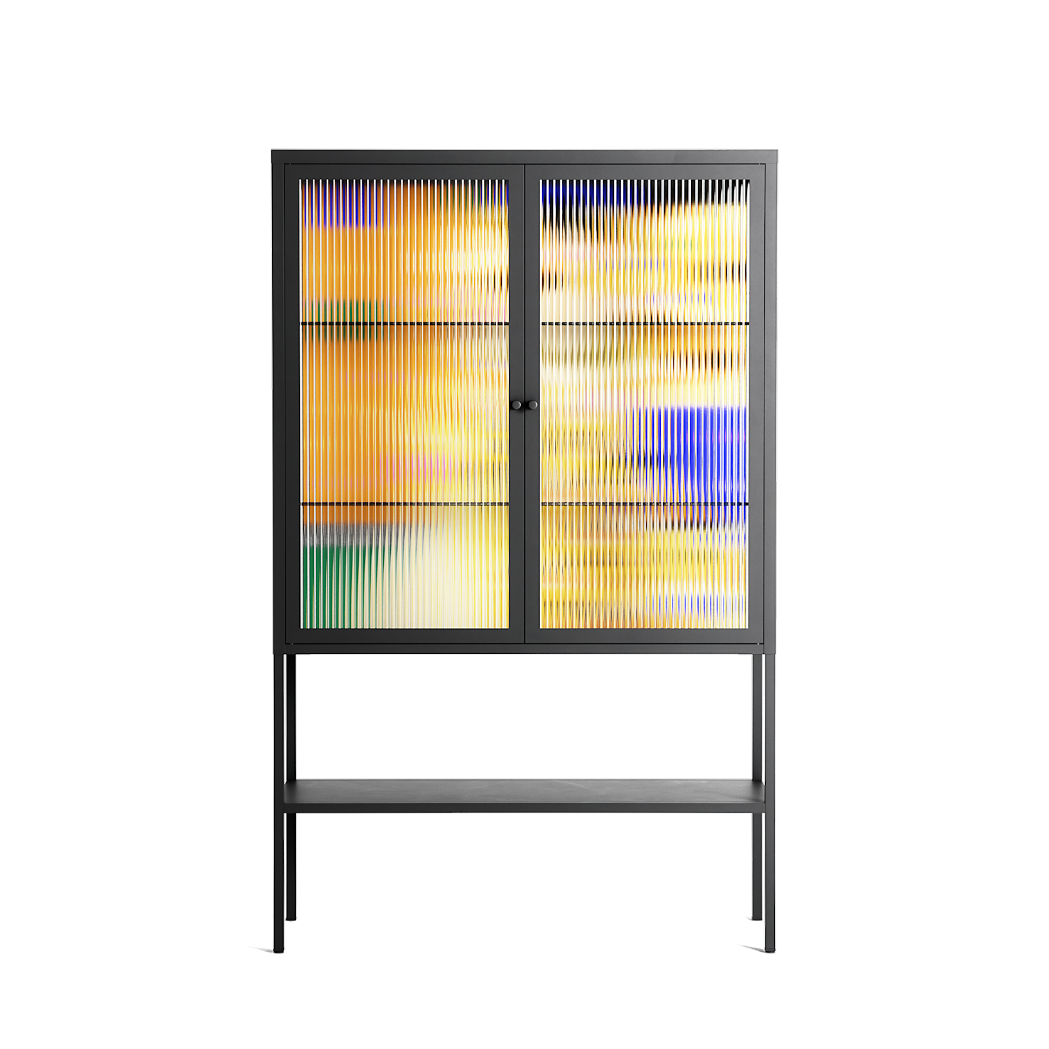 Klimt - Loft Cabinet - Heather Zhou - Antracite - Reeded glass
