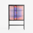 Stella - Loft Cabinet - Linus Lohoff - Antracite - Reeded glass