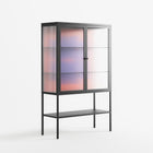 Stella - Loft Cabinet - Linus Lohoff - Antracite - Reeded glass